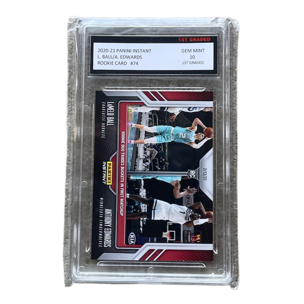 Lamelo Ball Anthony Edwards 2020 Panini Instant #74 1/1286 Rookie Card GEM MINT